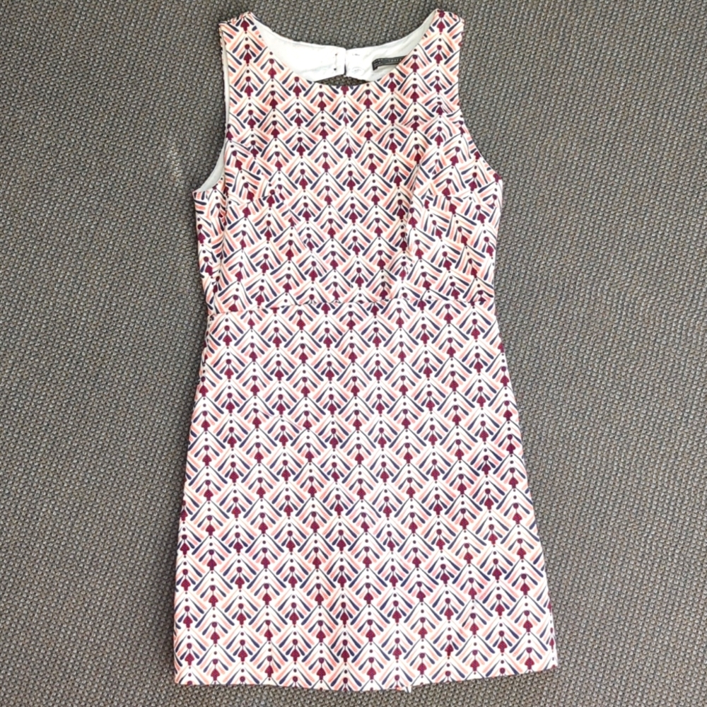 Zara Pattern Skort Romper with Semi-Open Back